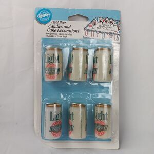Wilton Light Beer Birthday Cake Candles Novelty Beer Can Shape Novelty 1993